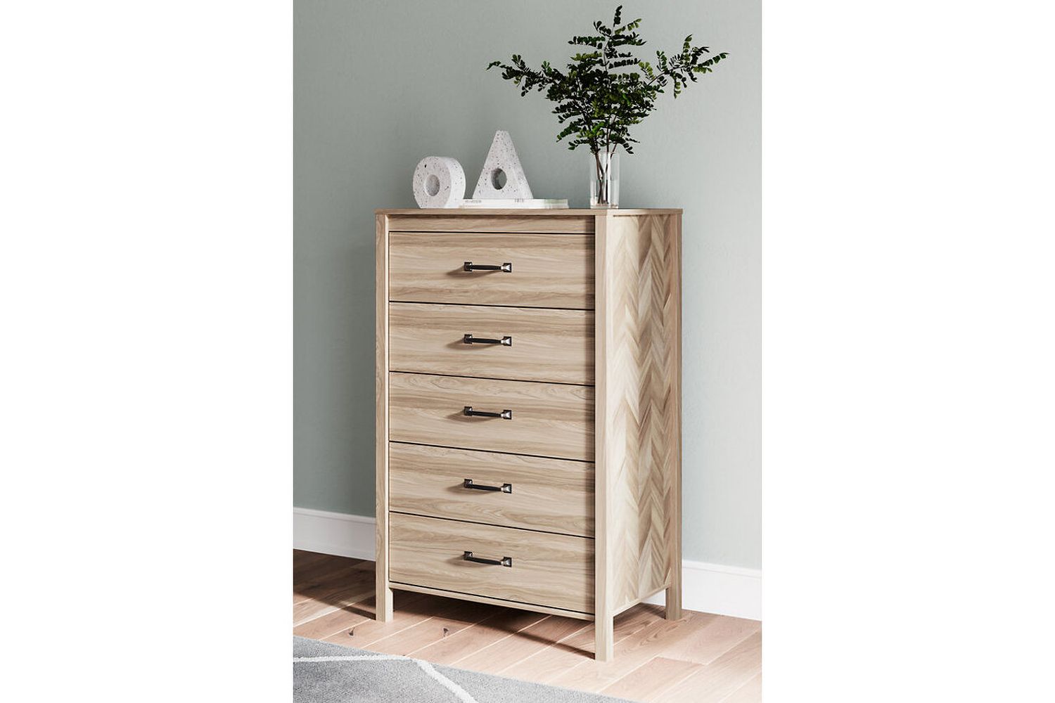 Battelle Tan Five Drawer Chest EB3929245