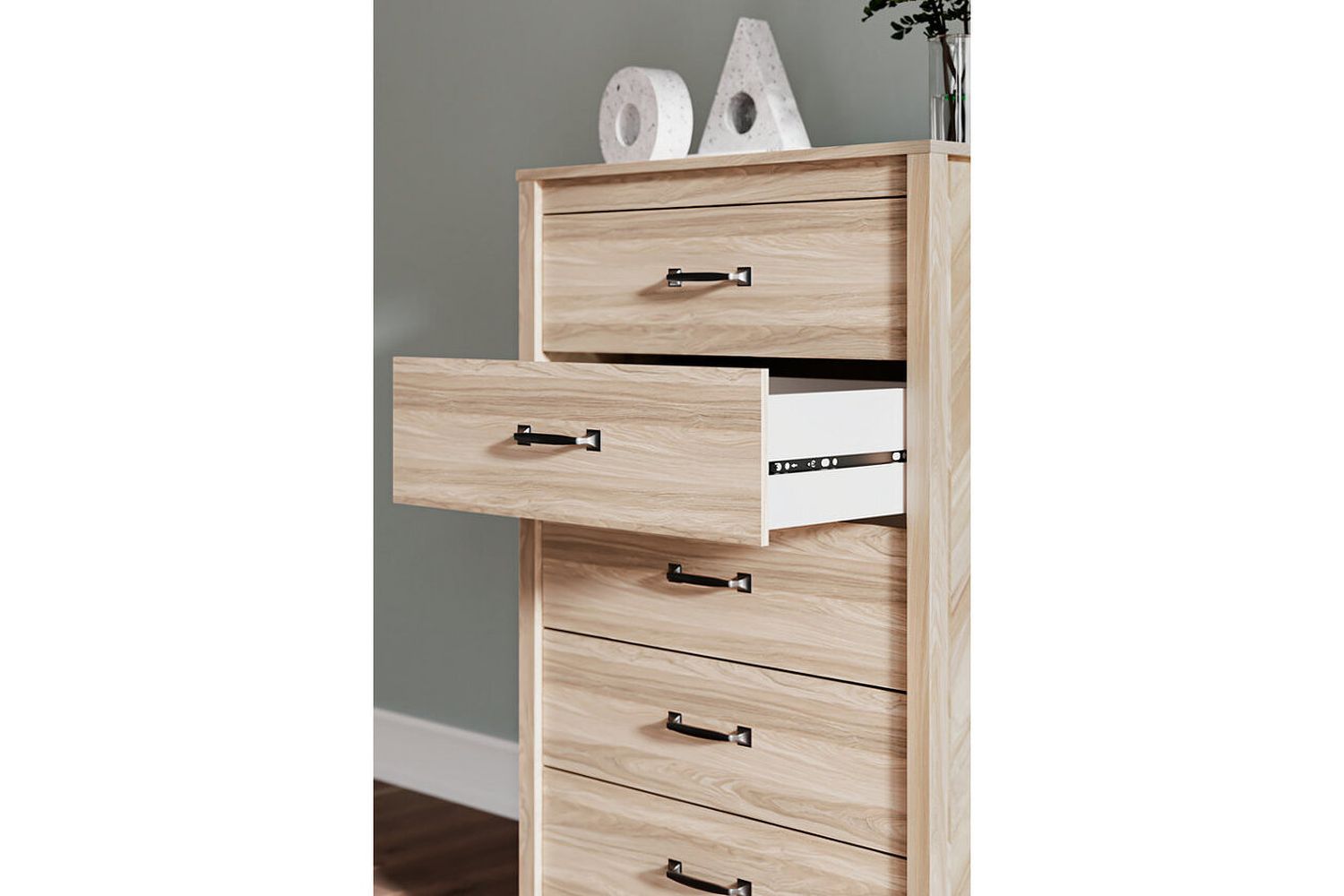 Battelle Tan Five Drawer Chest EB3929245