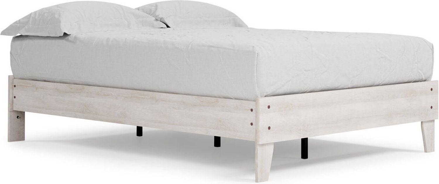 Shawburn Whitewash Full Platform Bed EB4121112