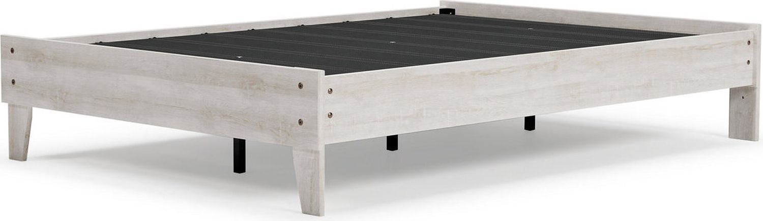 Shawburn Whitewash Full Platform Bed EB4121112
