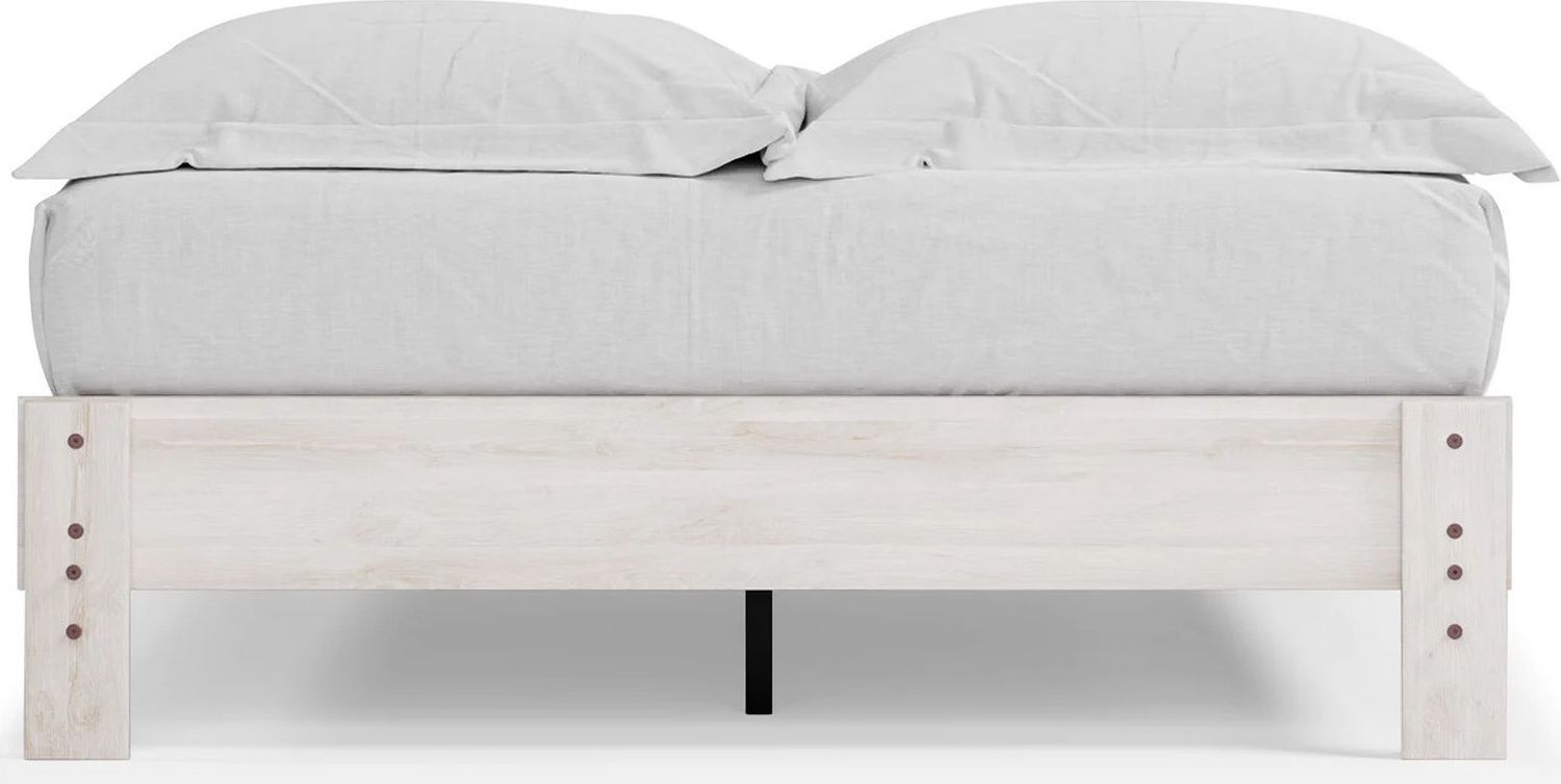 Shawburn Whitewash Queen Platform Bed EB4121113