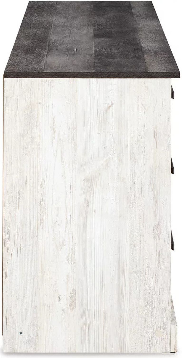 Shawburn Dresser In White Wash/Charcoal Gray EB4121131