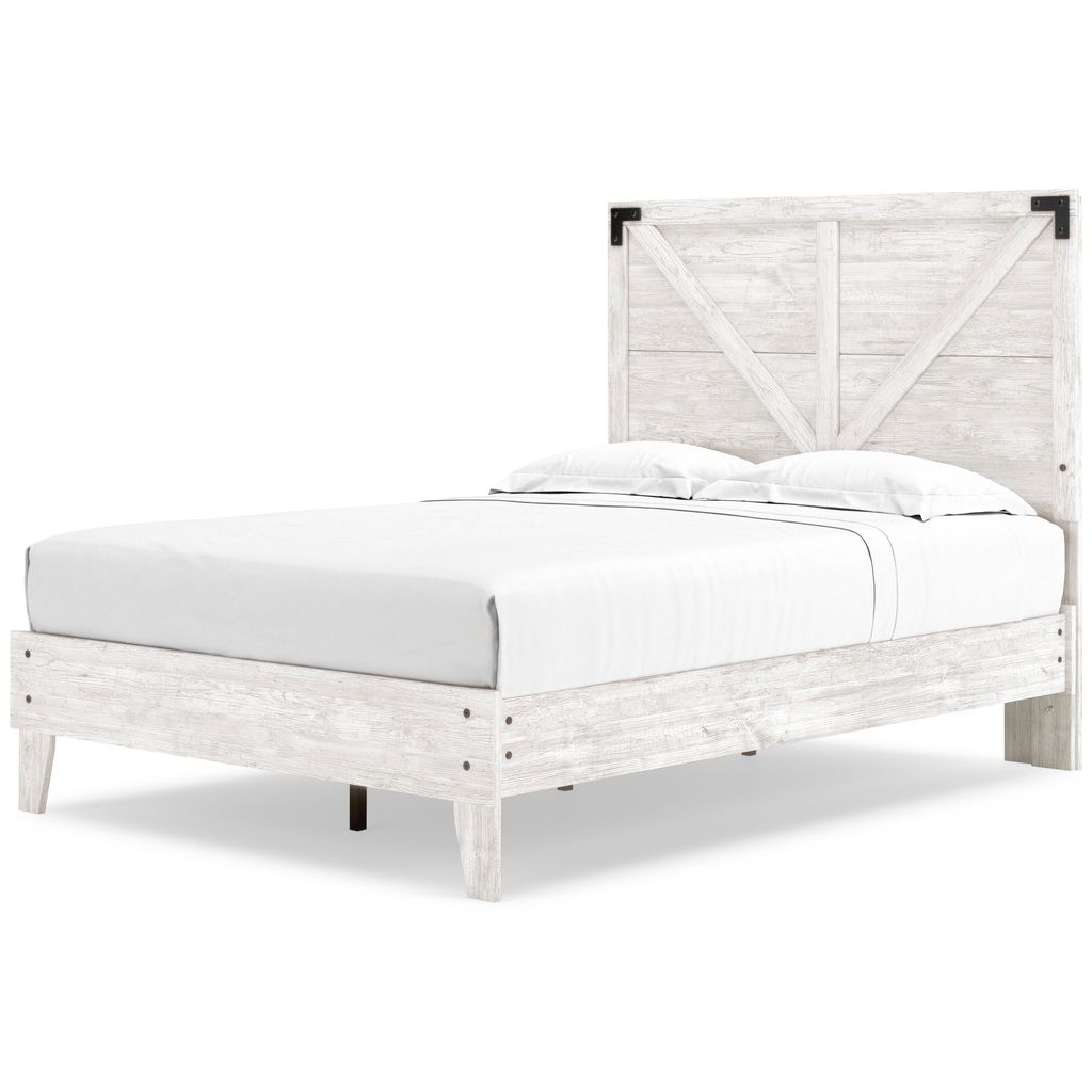Shawburn Whitewash Full Crossbuck Panel Headboard Only EB4121156