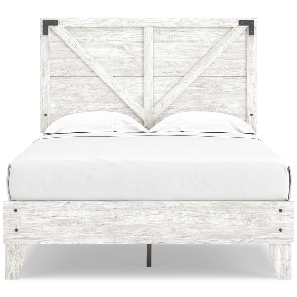 Shawburn Whitewash Full Crossbuck Panel Headboard Only EB4121156