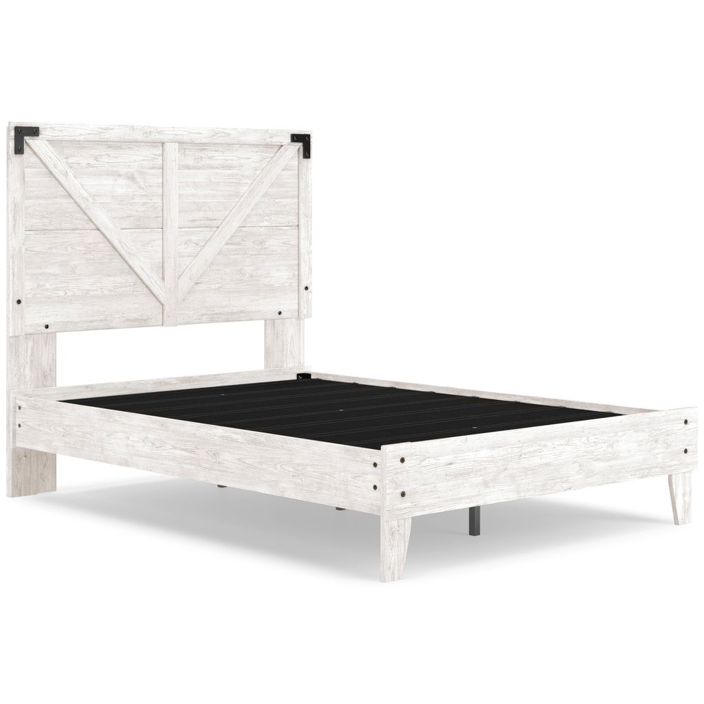 Shawburn Whitewash Full Crossbuck Panel Headboard Only EB4121156
