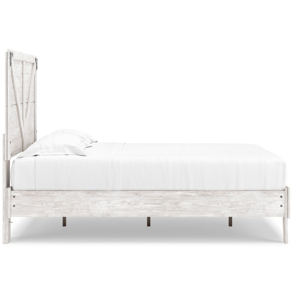 Shawburn Whitewash Full Crossbuck Panel Headboard Only EB4121156