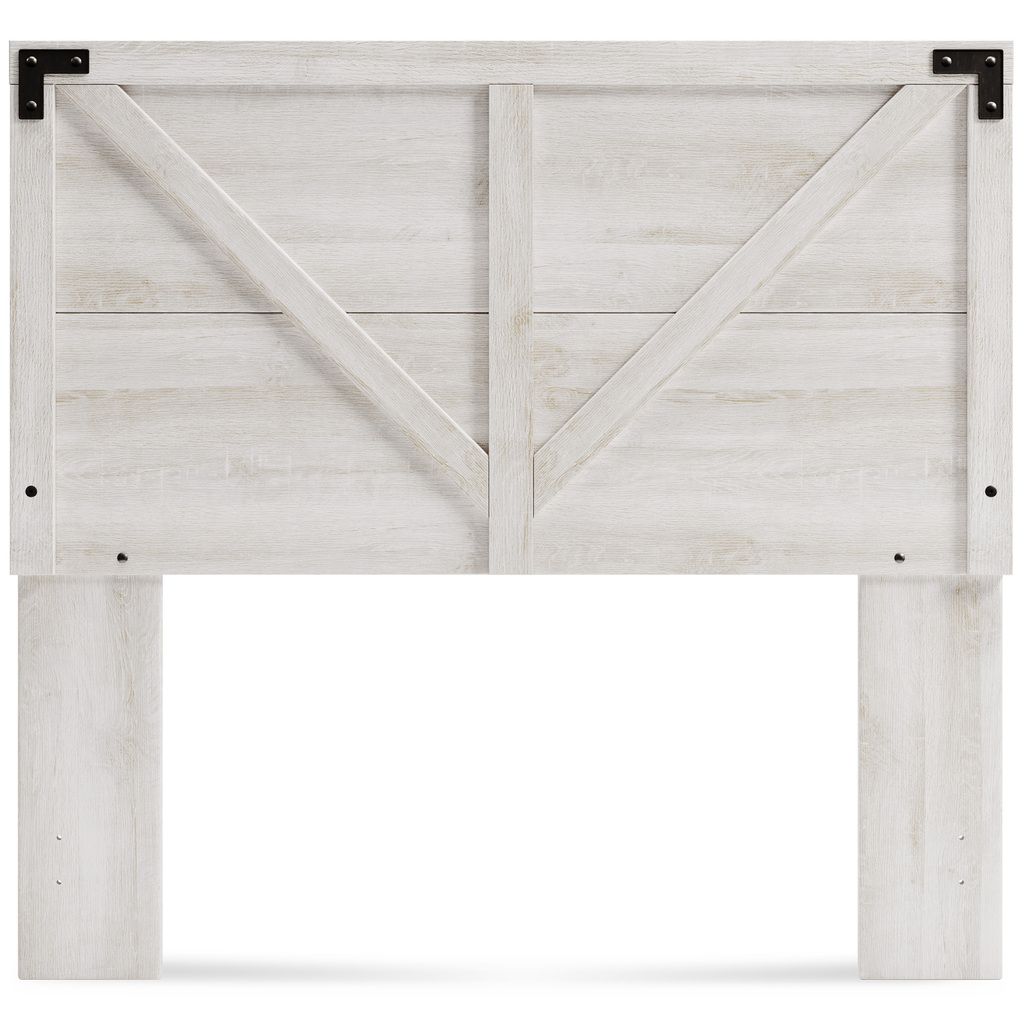 Shawburn Whitewash Full Crossbuck Panel Headboard Only EB4121156