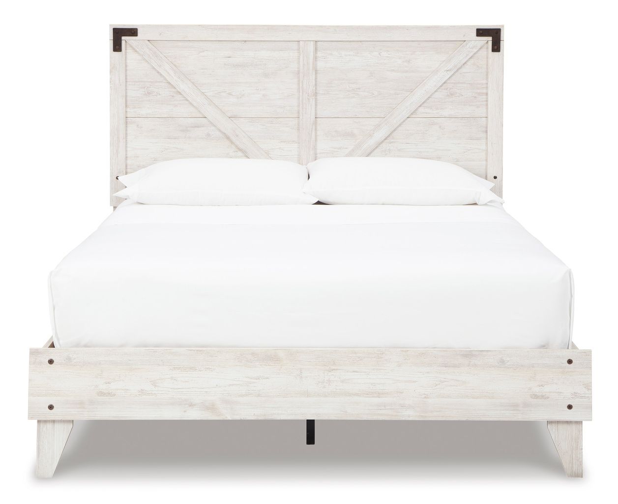 Shawburn White Wash Queen Crossbuck Panel Headboard Only EB4121157