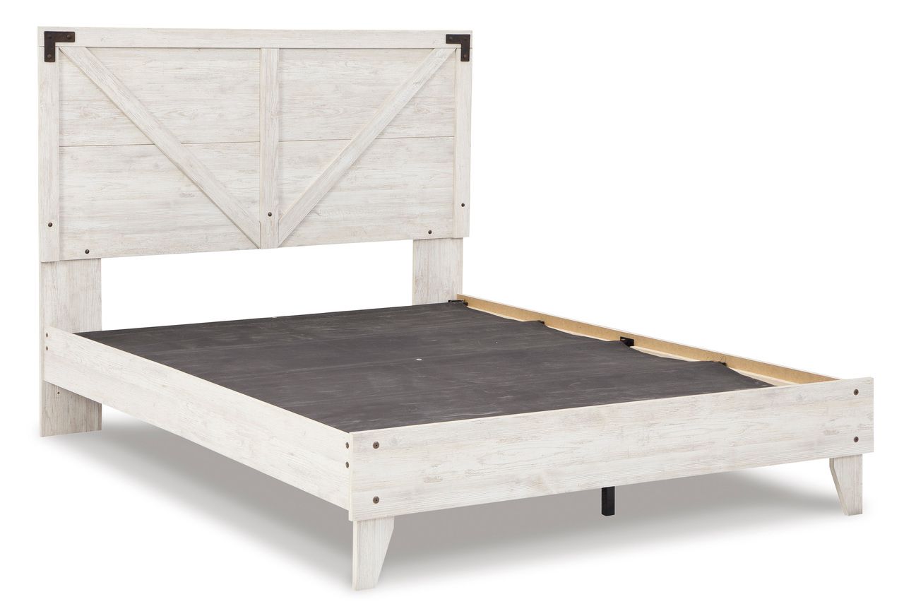 Shawburn White Wash Queen Crossbuck Panel Headboard Only EB4121157
