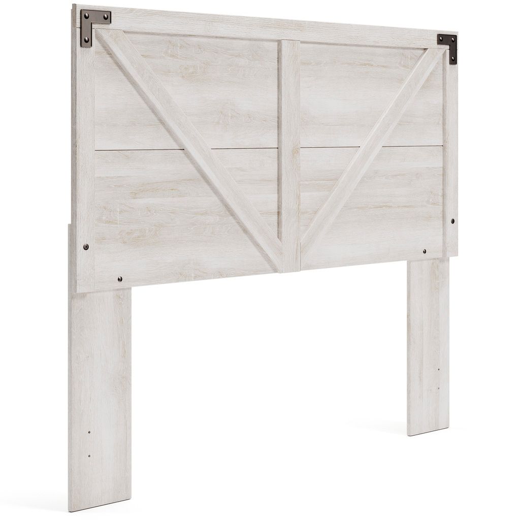 Shawburn White Wash Queen Crossbuck Panel Headboard Only EB4121157