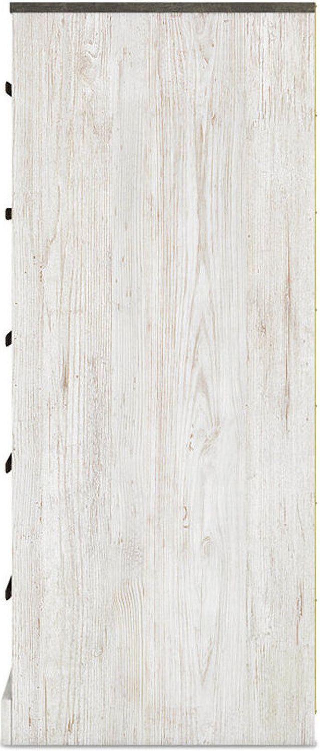 Shawburn Whitewash/Charcoal Gray Five Drawer Chest EB4121245