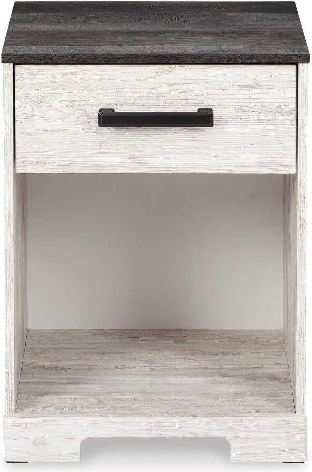 Shawburn Whitewash/Charcoal Gray One Drawer Night Stand EB4121291