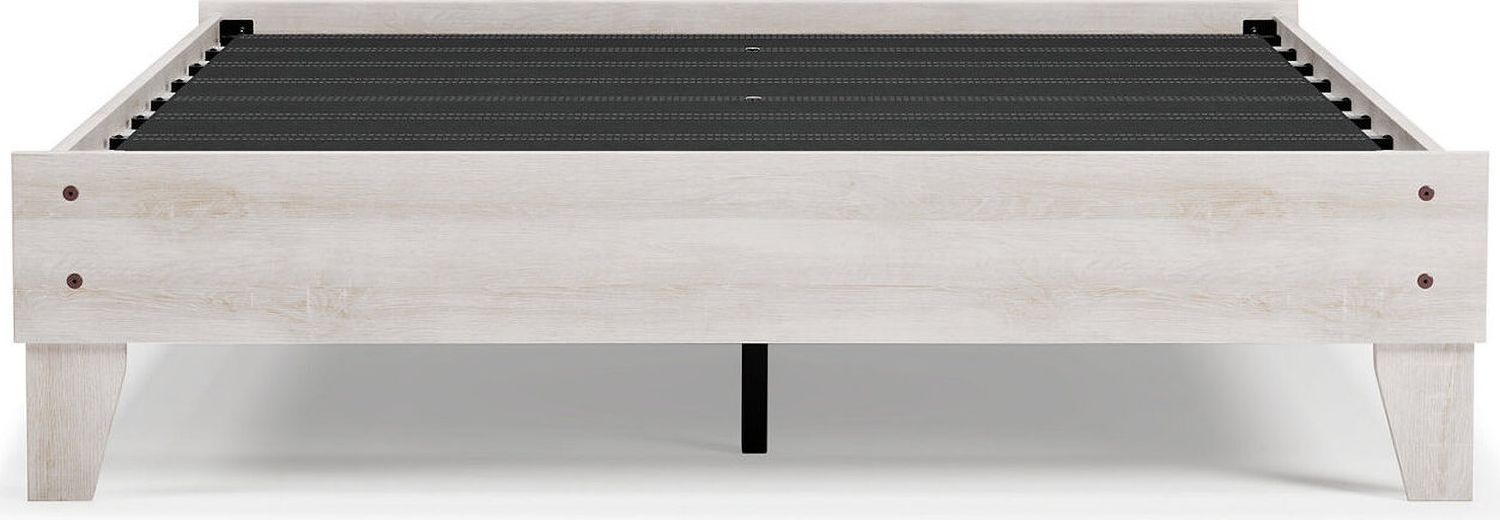 Shawburn White and Dark Charcoal Gray Queen Platform Bed EB4121B1