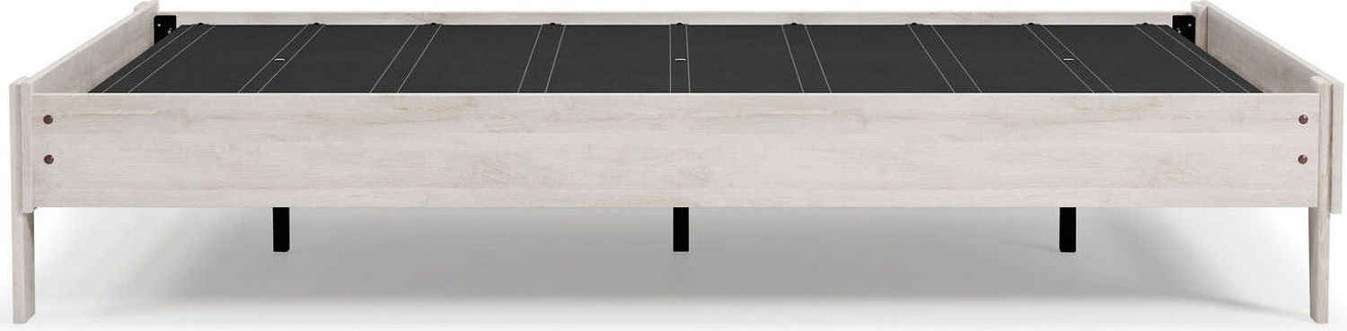 Shawburn White and Dark Charcoal Gray Queen Platform Bed EB4121B1