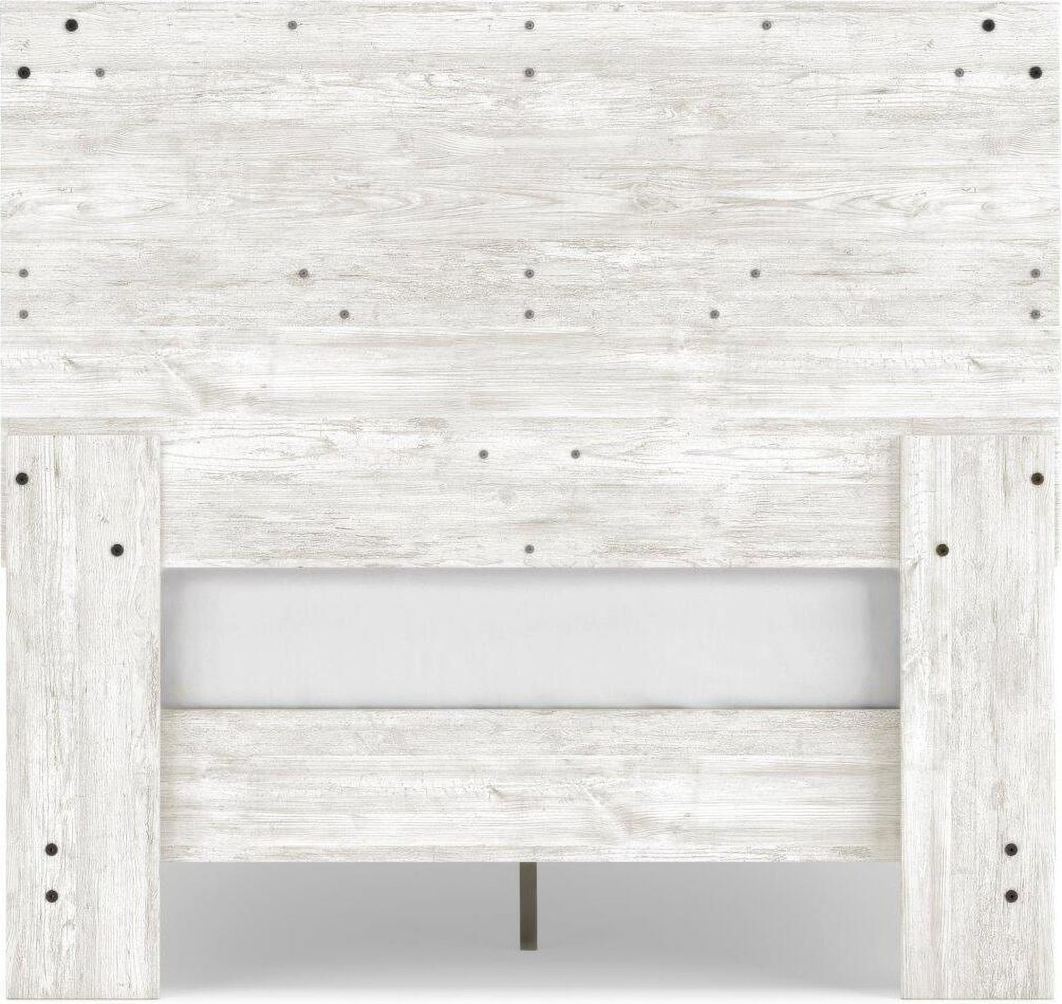 Shawburn White and Dark Charcoal Gray Full Platform Bed EB4121B2