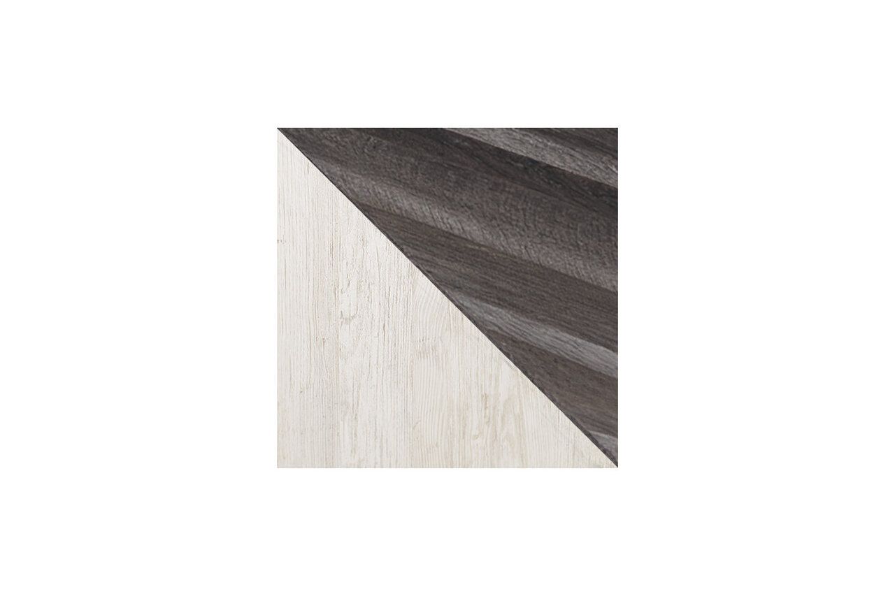 Shawburn White and Dark Charcoal Gray Full Platform Bed EB4121B2
