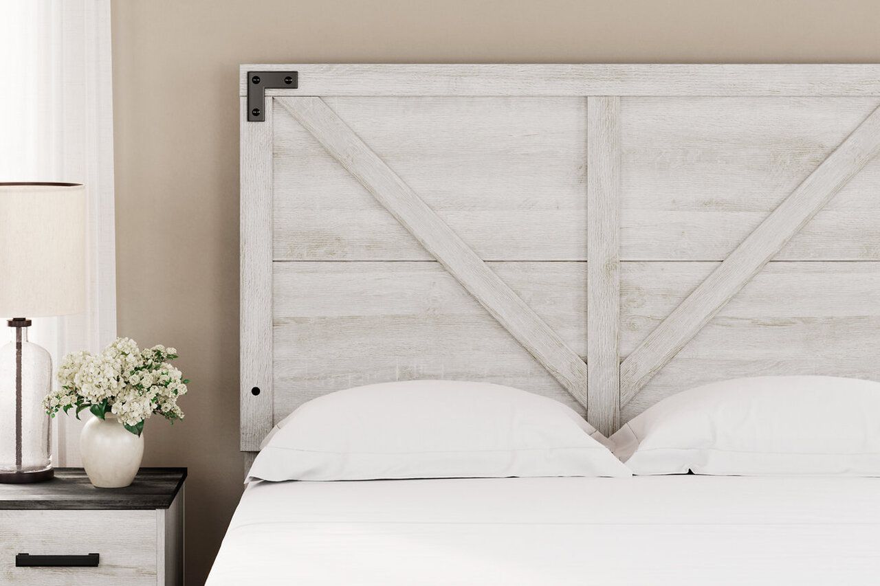 Shawburn White and Dark Charcoal Gray Full Platform Bed EB4121B2