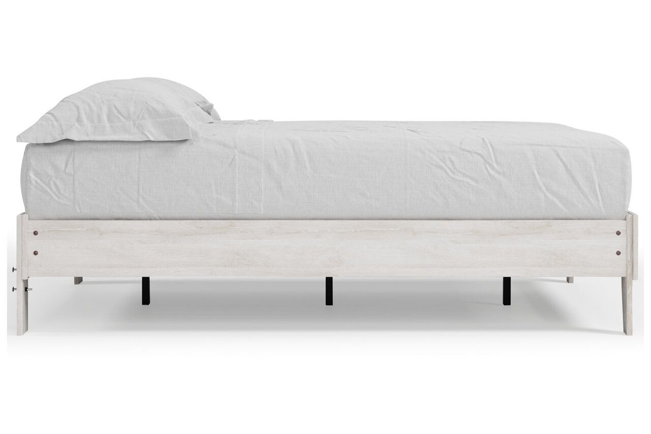 Shawburn White and Dark Charcoal Gray Full Platform Bed EB4121B2