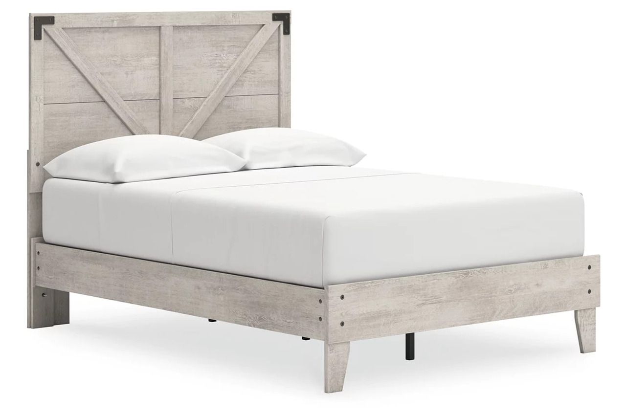 Shawburn Full Platform Bed with Headboard In Gray EB4123B1