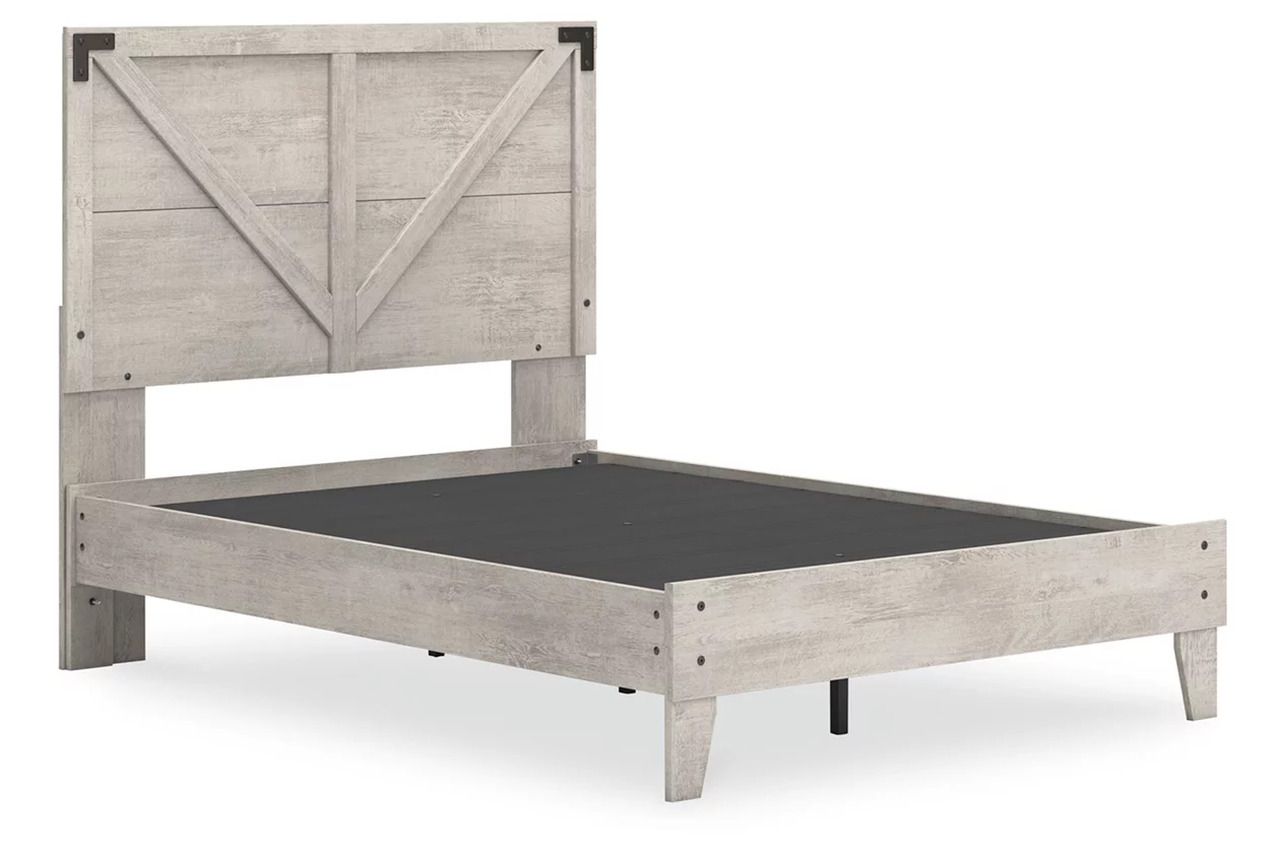 Shawburn Full Platform Bed with Headboard In Gray EB4123B1