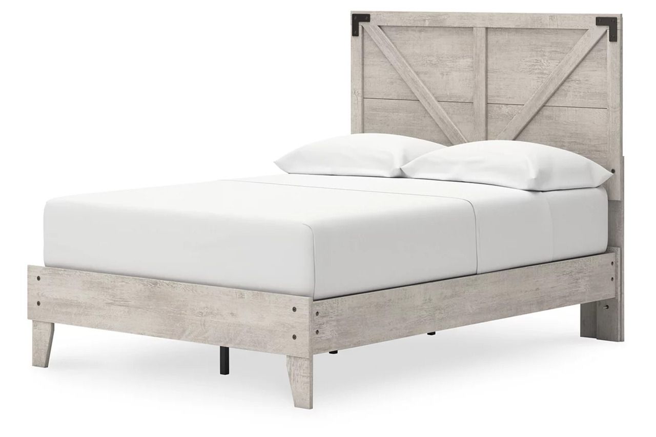 Shawburn Full Platform Bed with Headboard In Gray EB4123B1