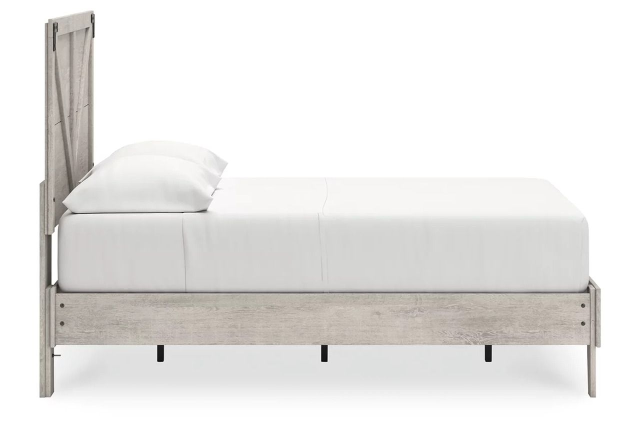 Shawburn Full Platform Bed with Headboard In Gray EB4123B1