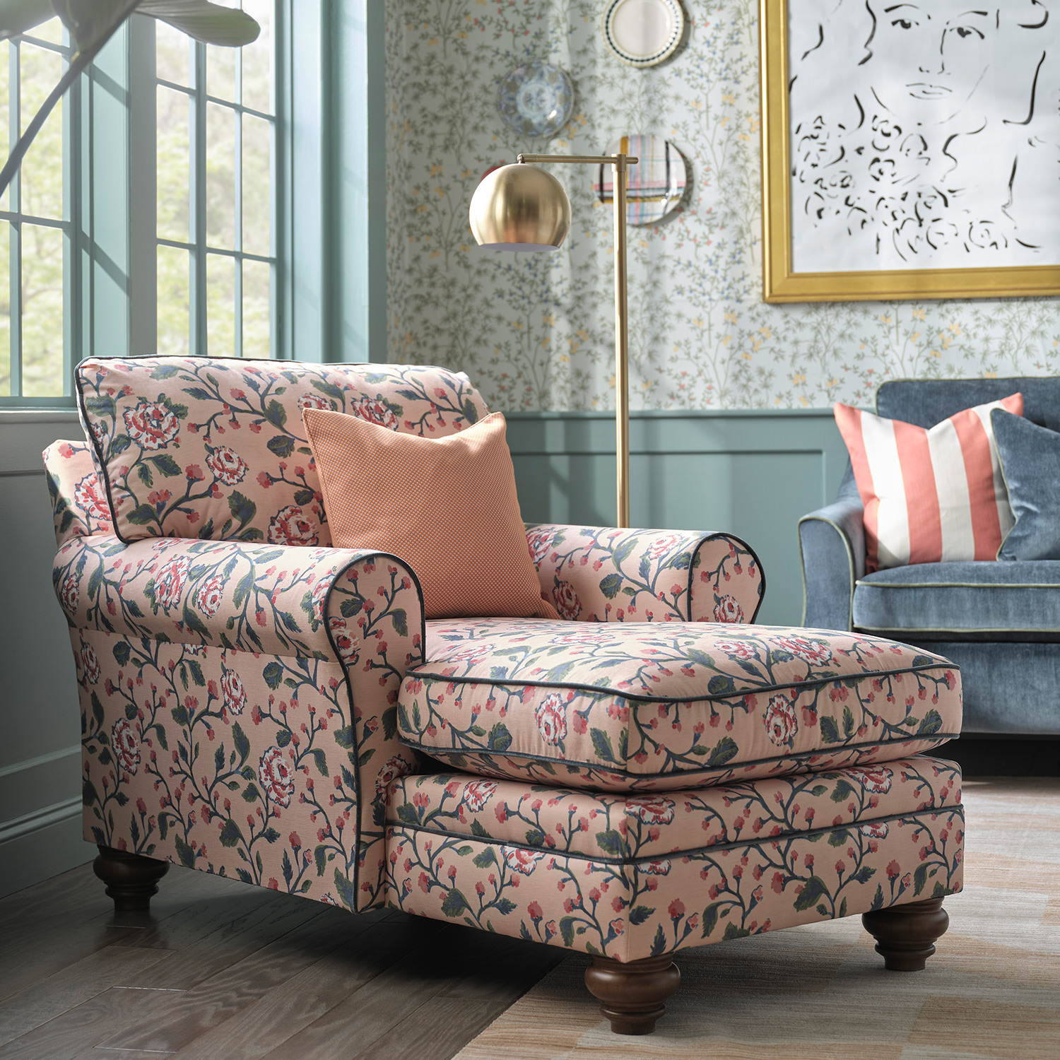 Kress - Contrast-corded Chaise Lounge With Southern-inspired Style - EB9110DWSC EB9110DWSC