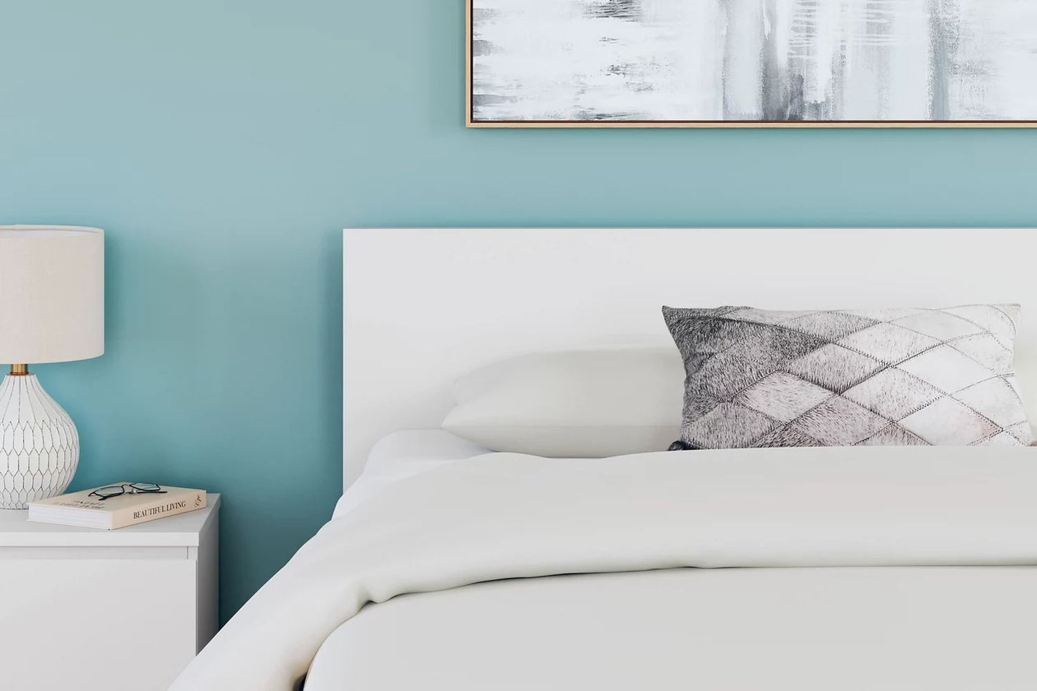 Onita Queen Panel Headboard In White EB9630257