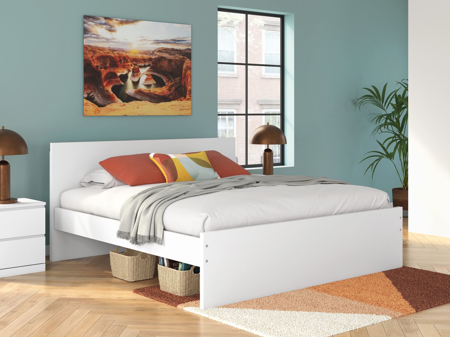 Onita King Panel Headboard In White EB9630258