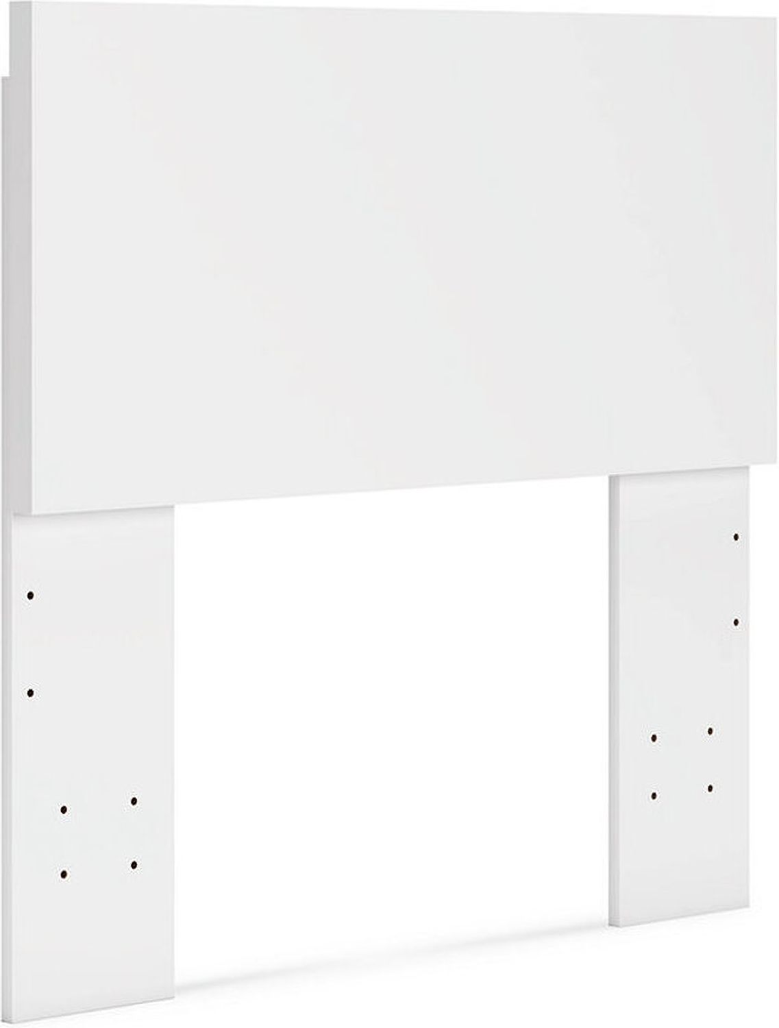 Onita Twin Panel Platform Bed with 1 Side Storage In White EB9630B10
