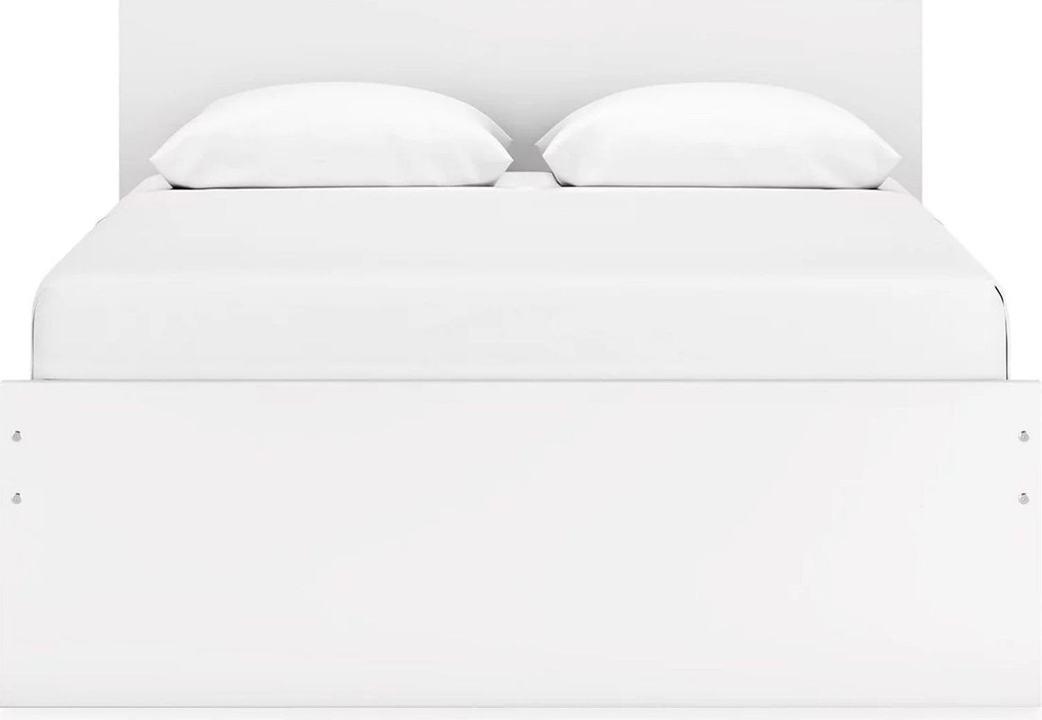 Onita Queen Panel Platform Bed with 1 Side Storage In White EB9630B12