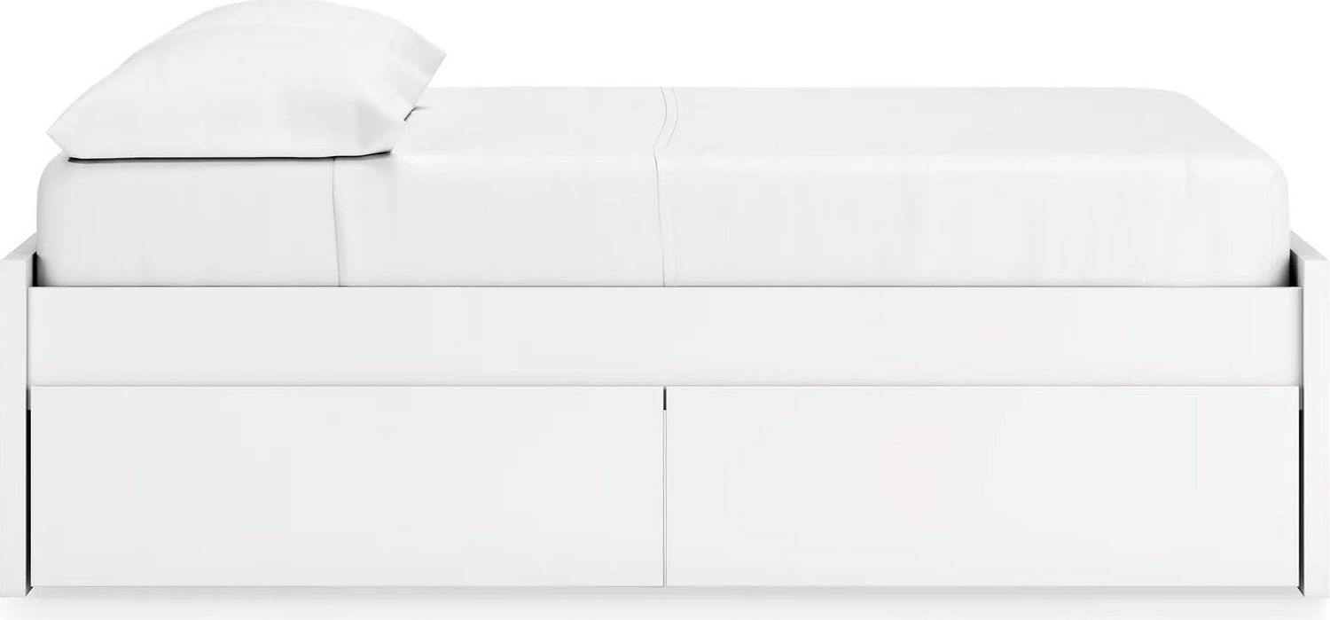 Onita Full Platform Bed with 2 Side Storage In White EB9630B13