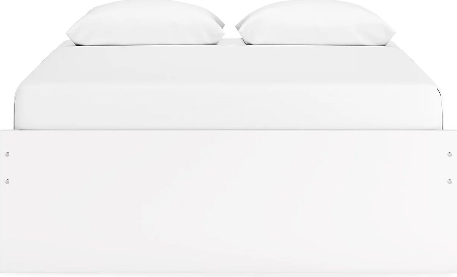 Onita Queen Platform Bed with 2 Side Storage In White EB9630B14