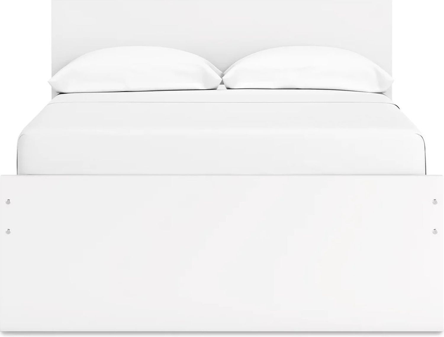 Onita Full Panel Platform Bed with 2 Side Storage In White EB9630B15
