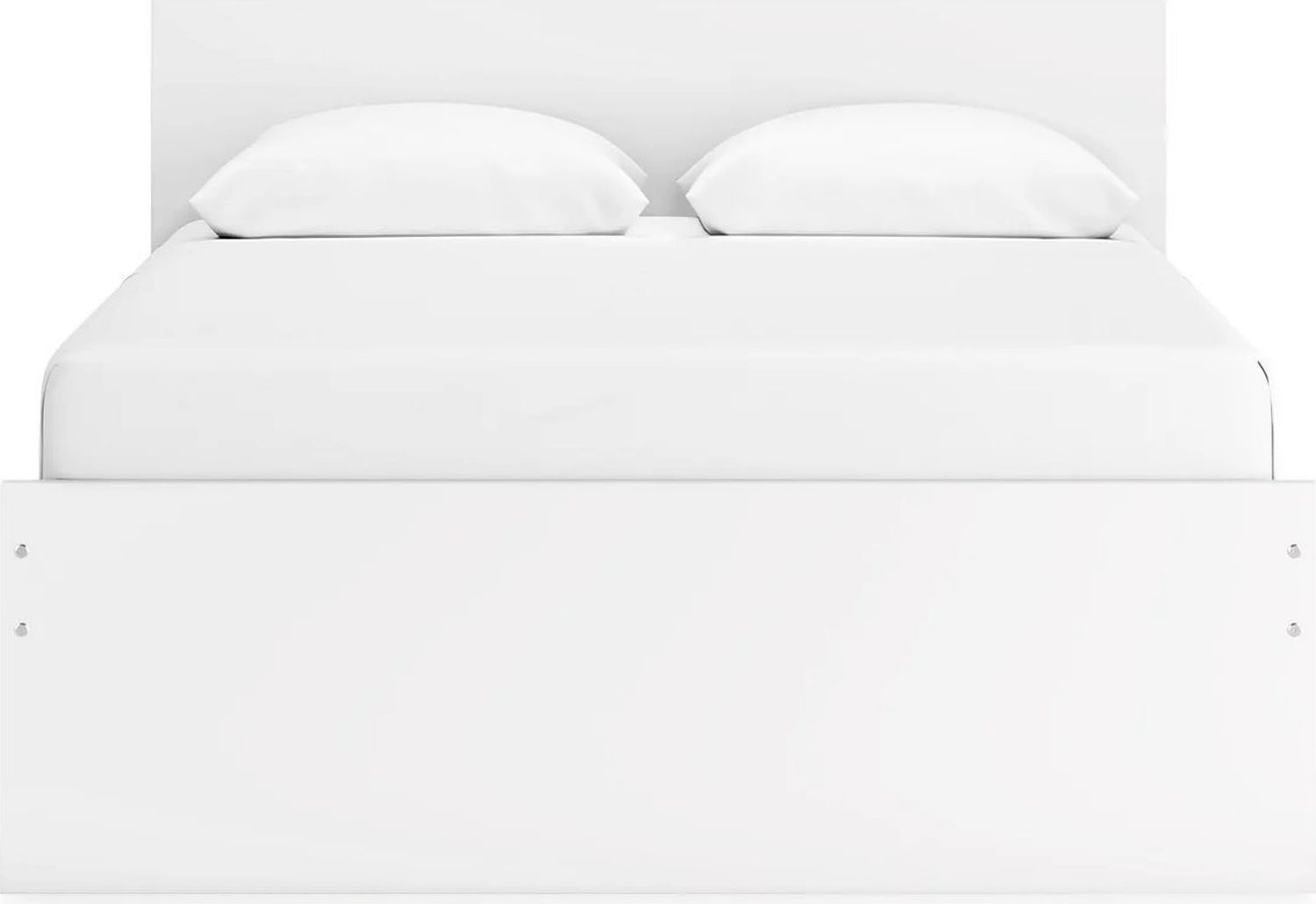 Onita Queen Panel Platform Bed with 2 Side Storage In White EB9630B16