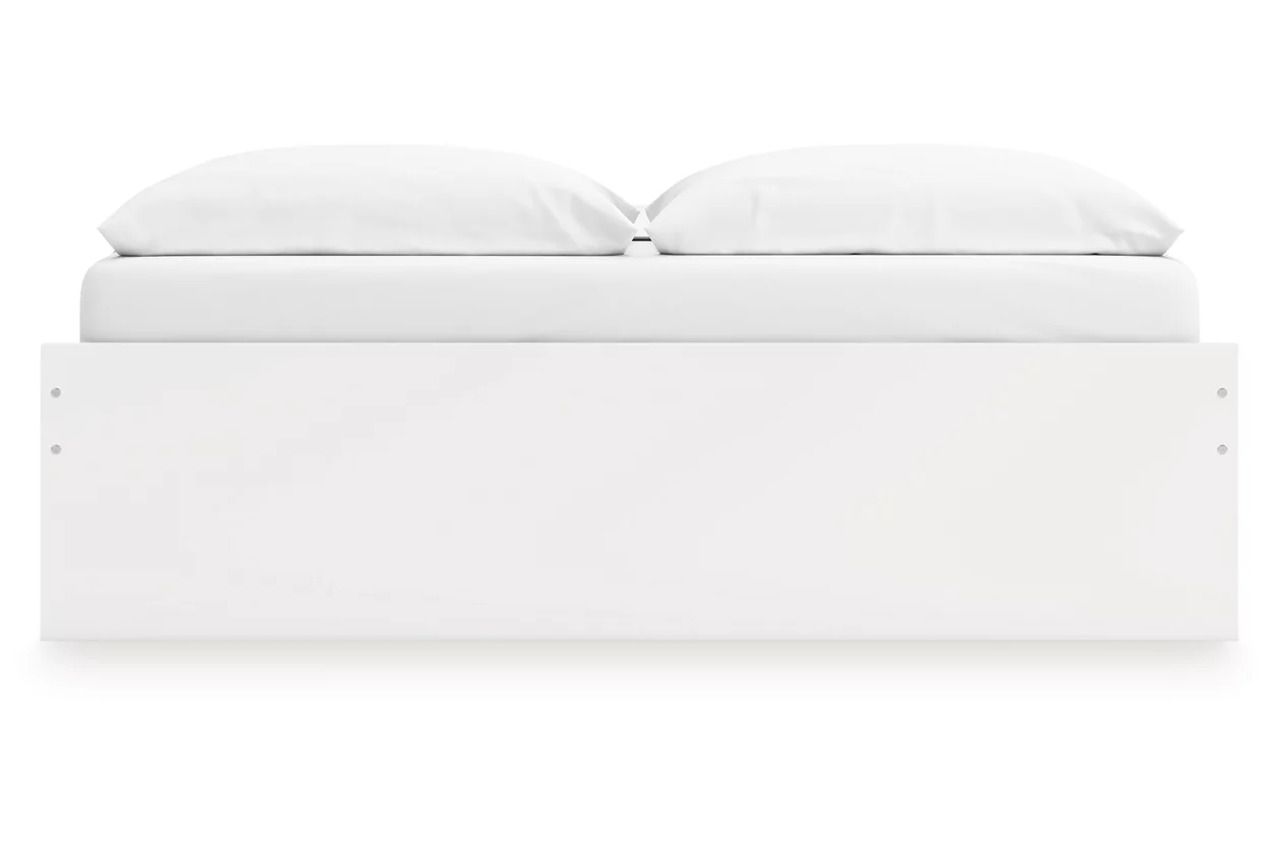 Onita King Platform Bed with 2 Side Storage In White EB9630B18