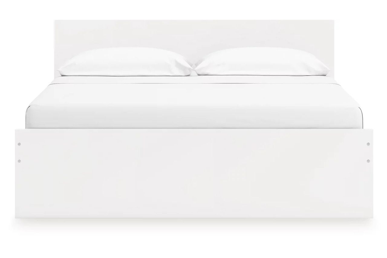 Onita King Panel Platform Bed In White EB9630B19
