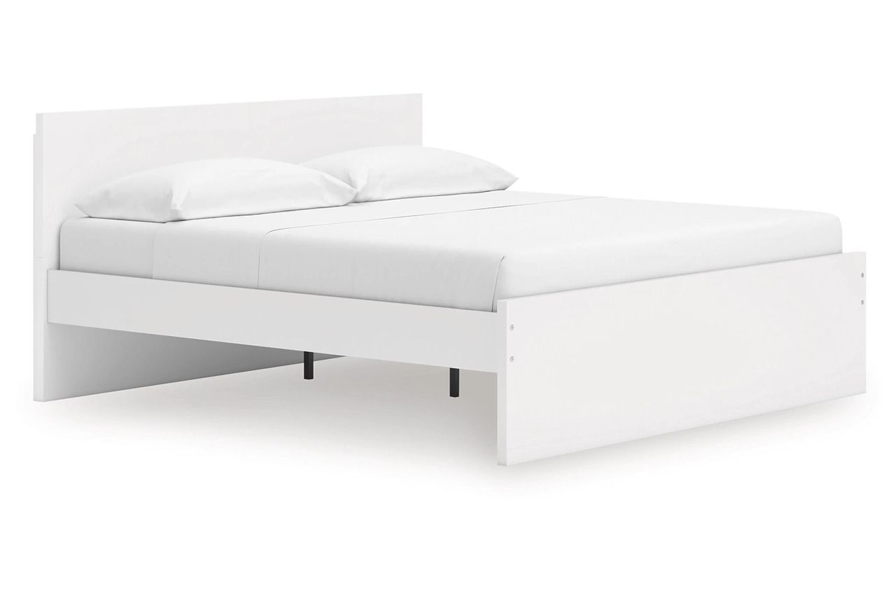 Onita King Panel Platform Bed In White EB9630B19