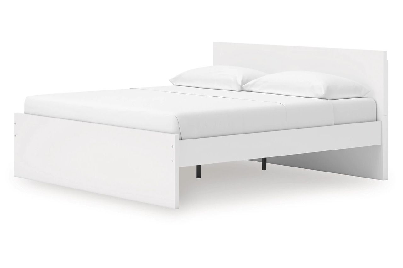 Onita King Panel Platform Bed In White EB9630B19