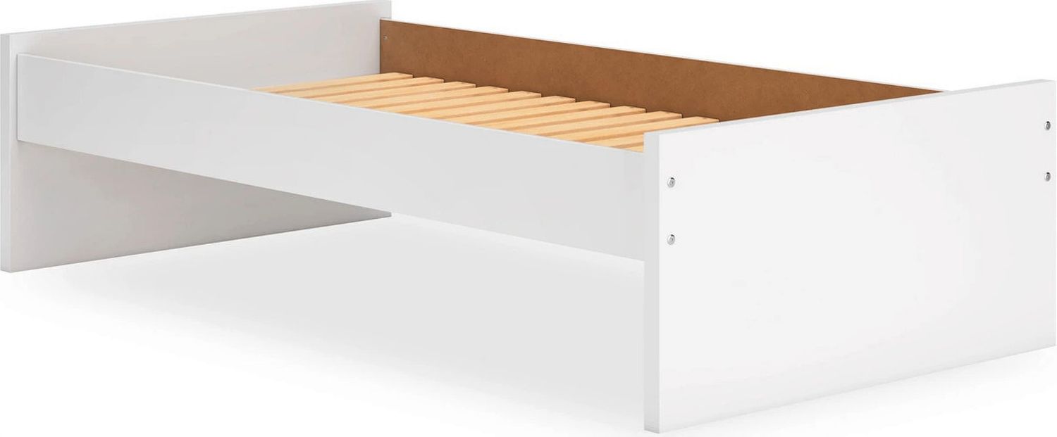 Onita Twin Platform Bed In White EB9630B2
