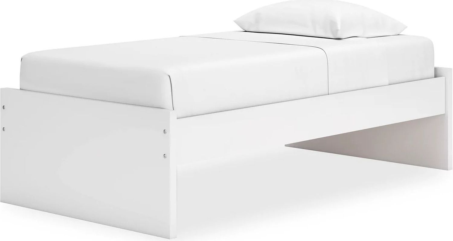 Onita Twin Platform Bed In White EB9630B2