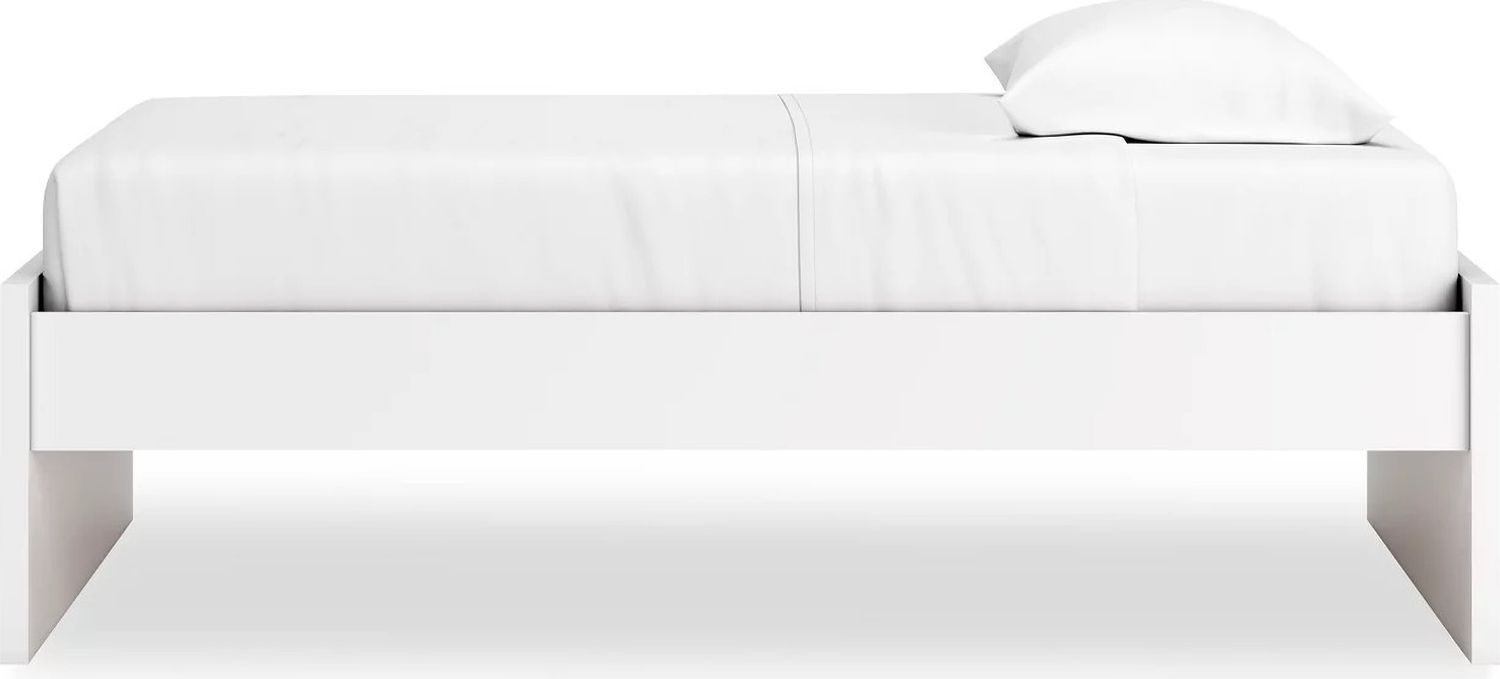 Onita Twin Platform Bed In White EB9630B2