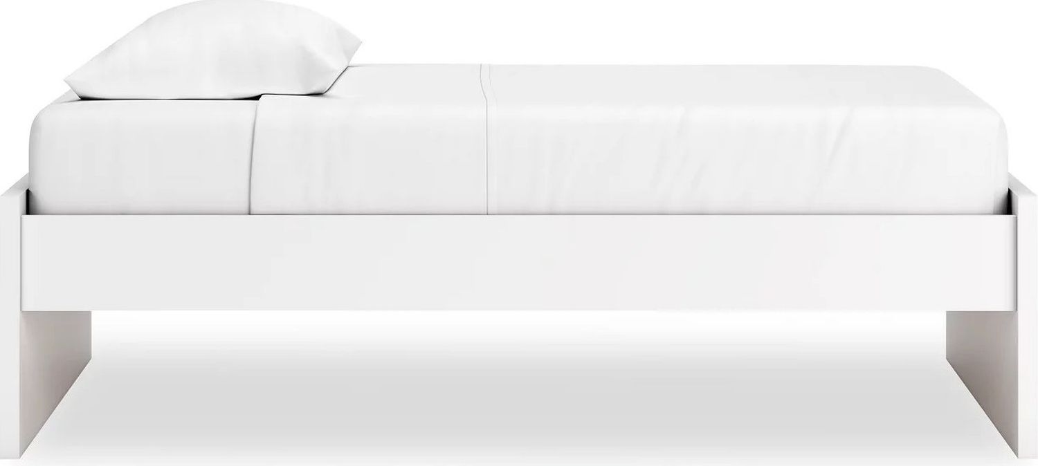 Onita Twin Platform Bed In White EB9630B2