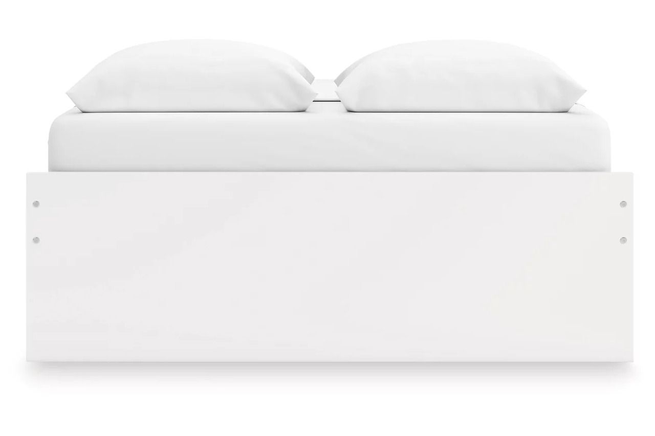 Onita Queen Platform Bed with 1 Side Storage In White EB9630B22