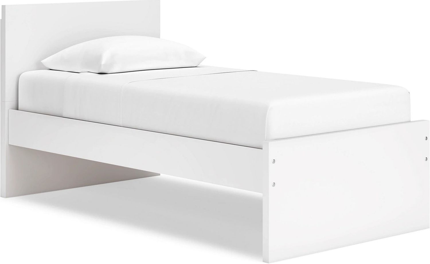 Onita Twin Panel Platform Bed In White EB9630B5