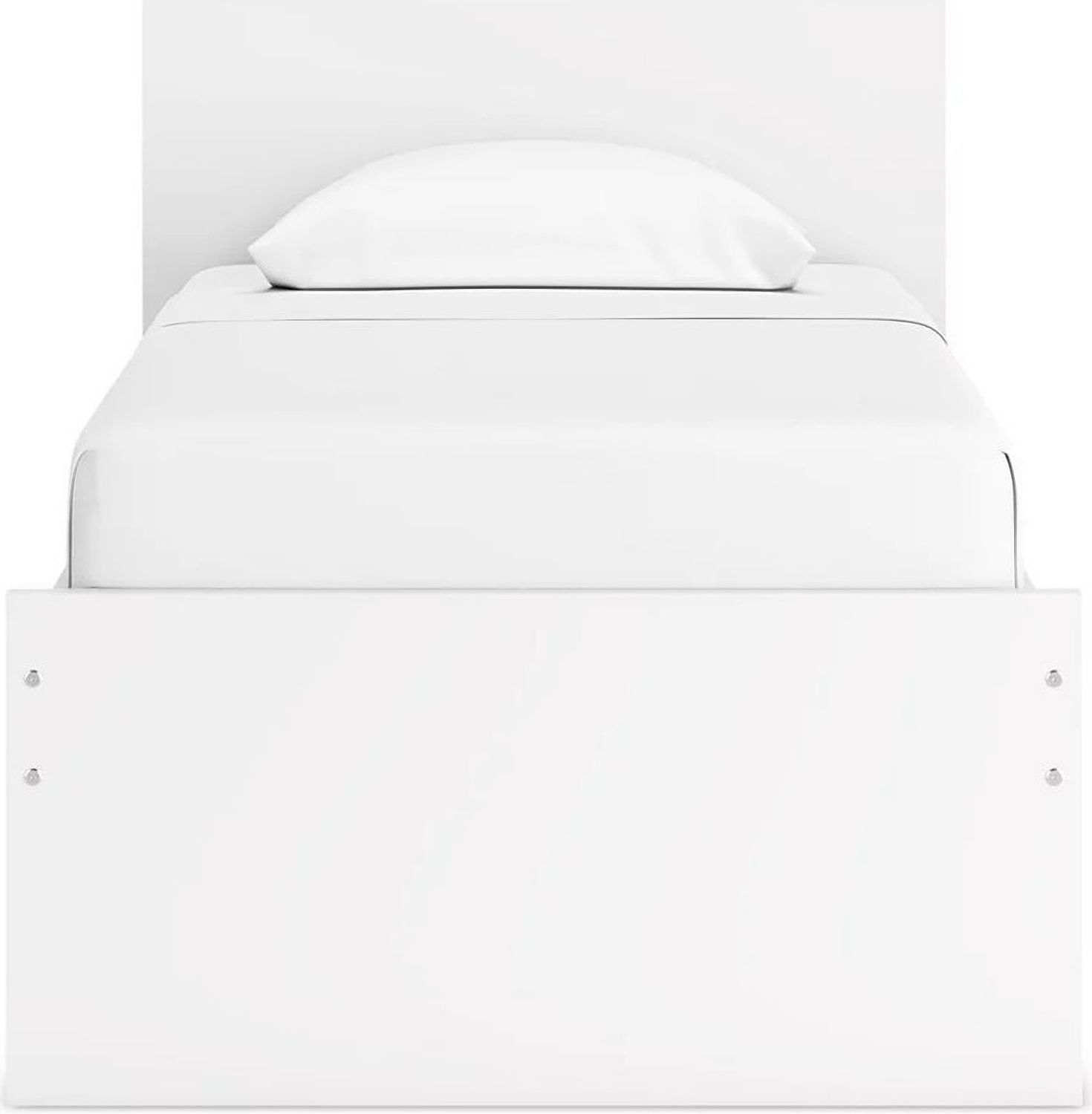 Onita Twin Panel Platform Bed In White EB9630B5