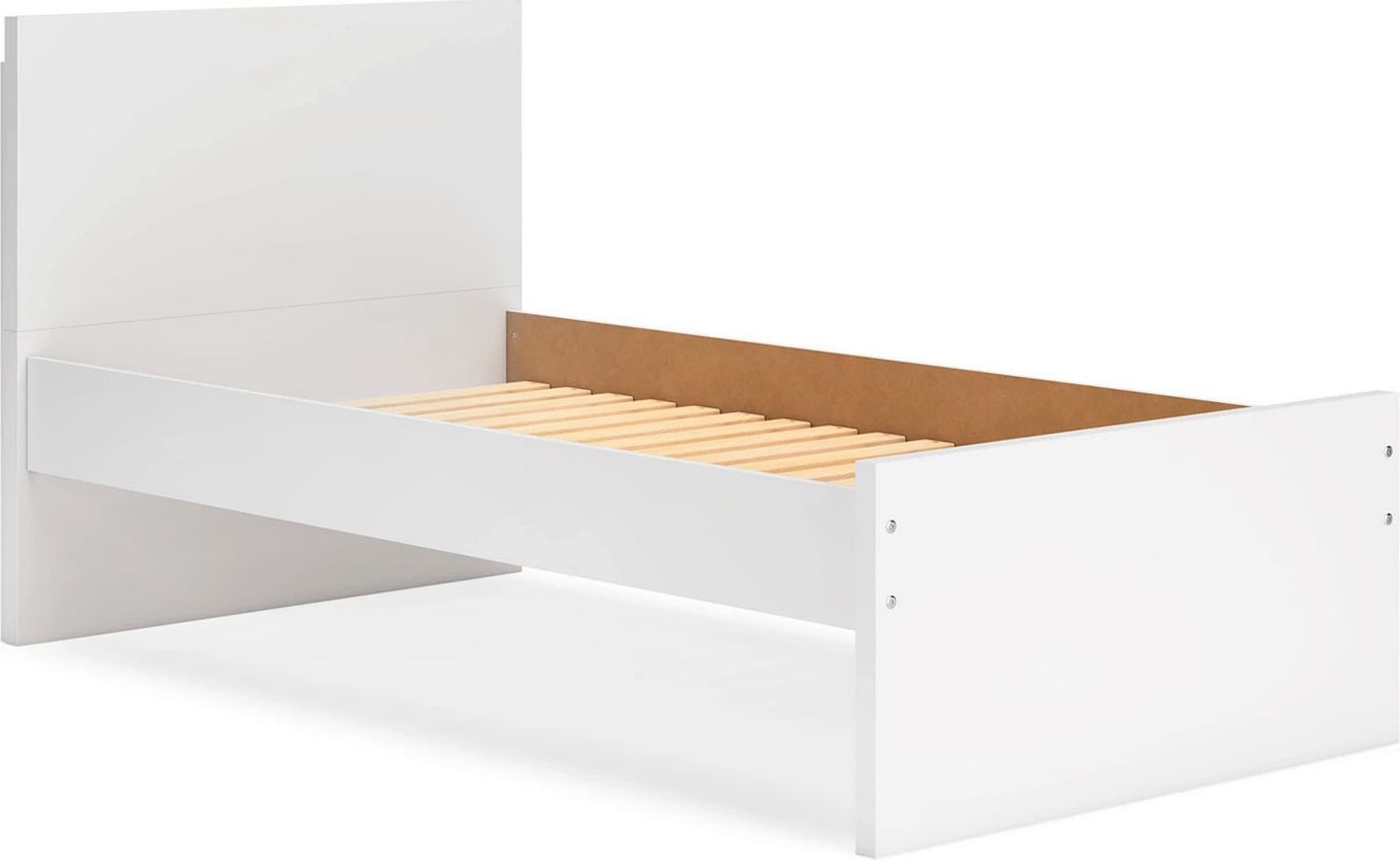 Onita Twin Panel Platform Bed In White EB9630B5