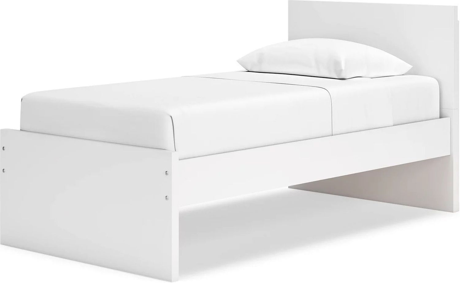 Onita Twin Panel Platform Bed In White EB9630B5