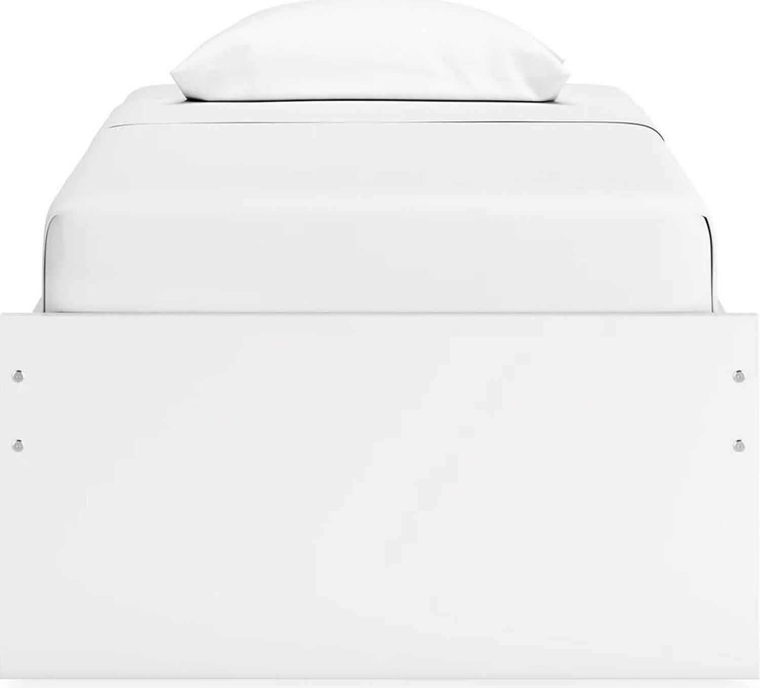 Onita Twin Platform Bed with 1 Side Storage In White EB9630B6