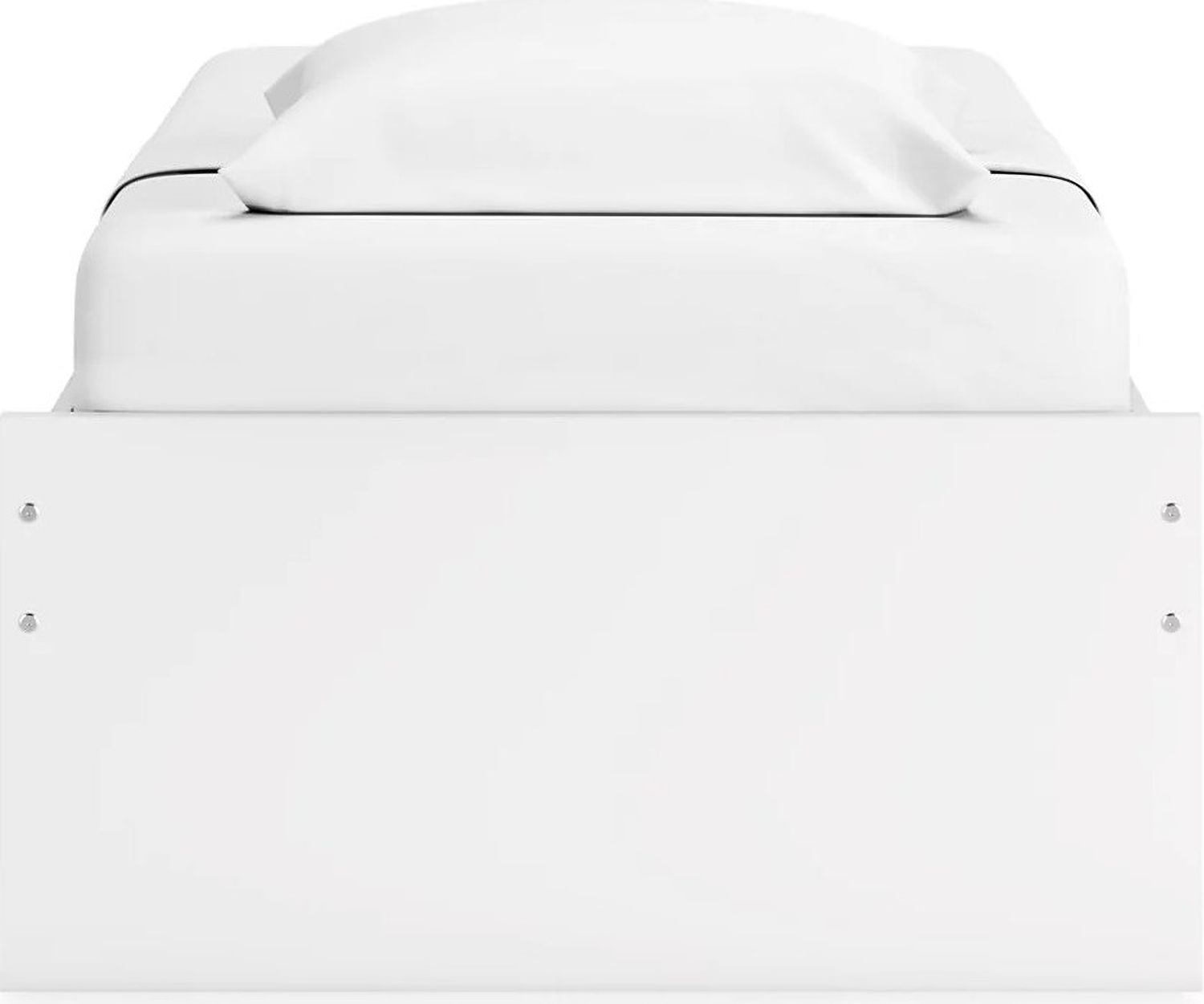 Onita Twin Platform Bed with 1 Side Storage In White EB9630B6